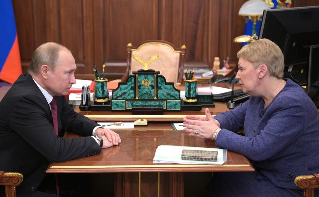 Владимир Путин провёл рабочую встречу с Министром просвещения Ольгой Васильевой